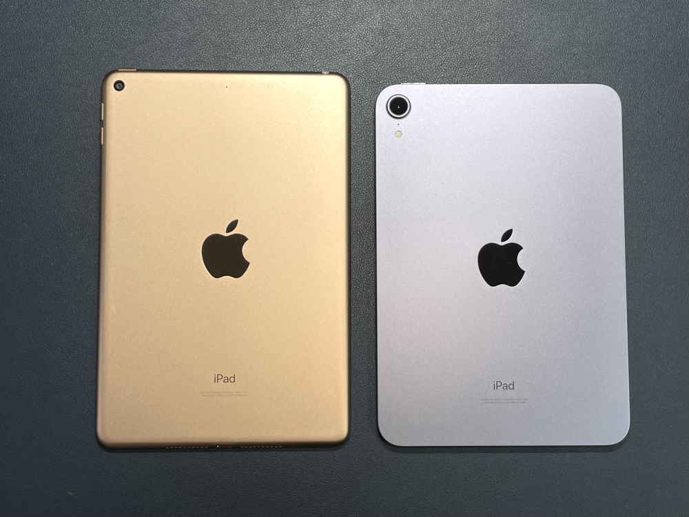 旧型iPad mini（第5世代）との比較