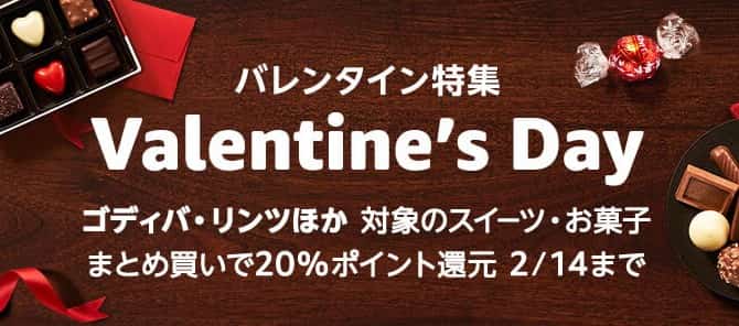 【2/14まで】バレンタイン特集 ポイントキャンペーン